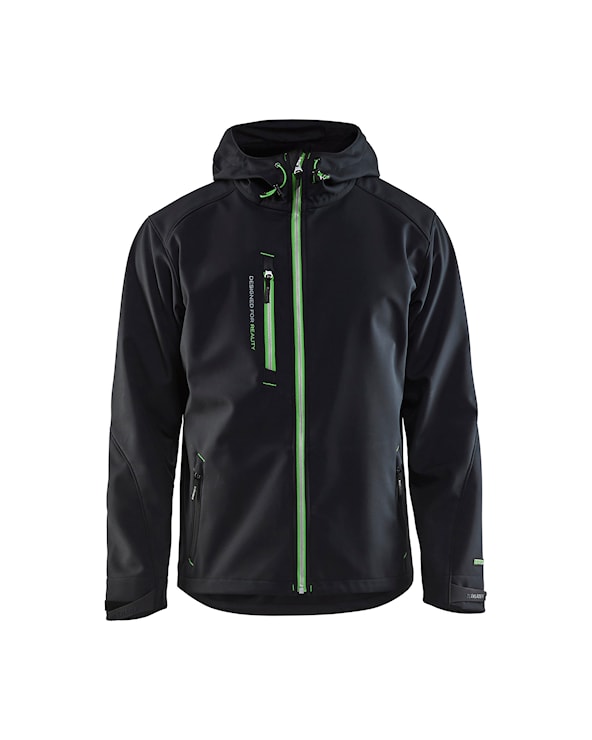 Softshell Jack Zwart/Groen