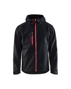 Softshell Jack Zwart/Rood