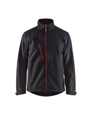 Softshell Jack Zwart/Rood