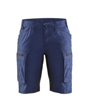 7149 Dames Werkshort met Stretch Marineblauw/Zwart