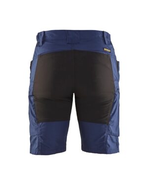 7149 Dames Werkshort met Stretch Marineblauw/Zwart