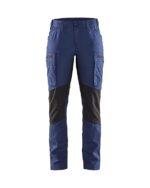 7159 Dames Service Werkbroek met Stretch Marineblauw/Zwart