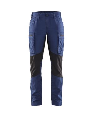 7159 Dames Service Werkbroek met Stretch Marineblauw/Zwart