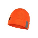 KNITTED & POLAR REFLECTIVE HAT SOLID ORANGE FLUOR