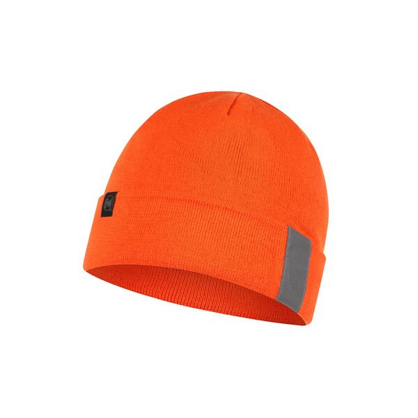 KNITTED & POLAR REFLECTIVE HAT SOLID ORANGE FLUOR