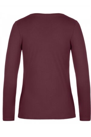 Ladies' T-shirt long sleeve Burgundy