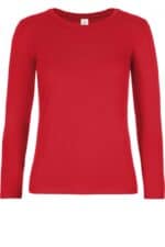 Ladies' T-shirt long sleeve Red
