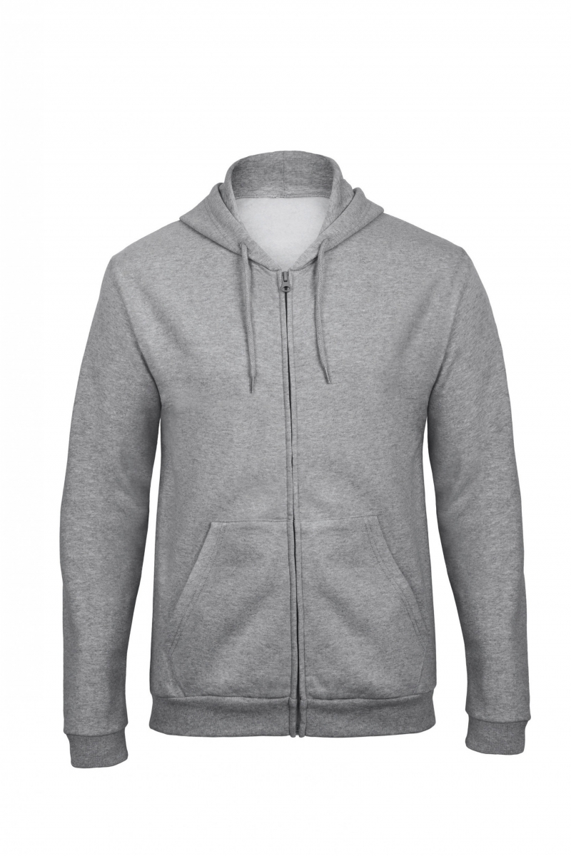 Hooded Full Zip Sweatshirt Heather Grey