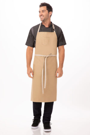 APRON-URB-CHEF-BIB-AUSTIN BEIGE