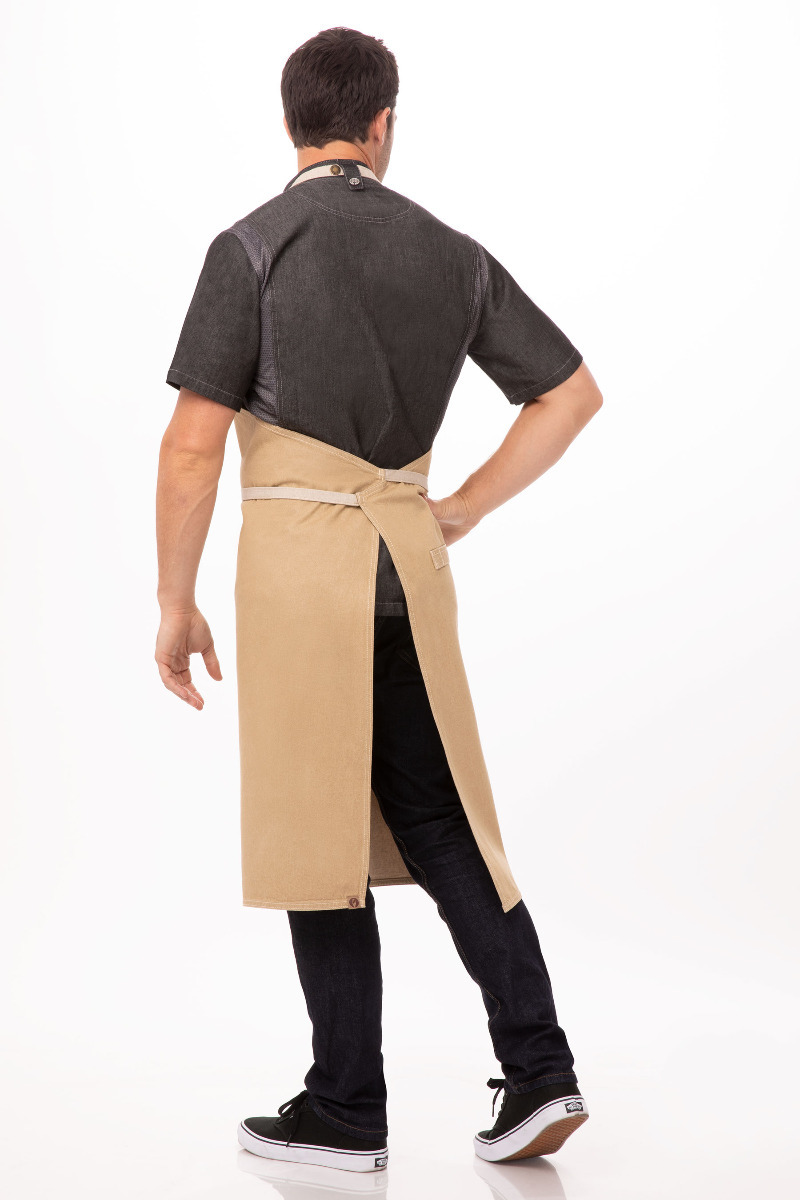 APRON-URB-CHEF-BIB-AUSTIN BEIGE