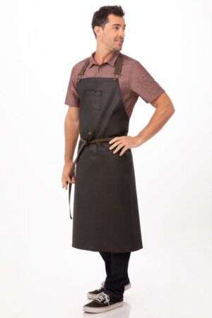 APRON-URB-CHEF-BIB-BOULDER ZWART PAARS