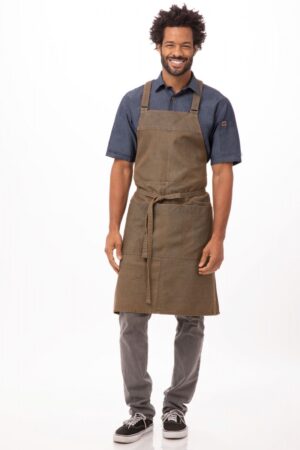 APRON-URB-XBACK-BIB-UPTOWN BLAUW TAUPE