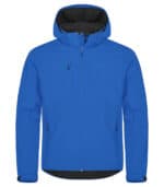 Classic Softshell Jacket Met Kap Kobalt