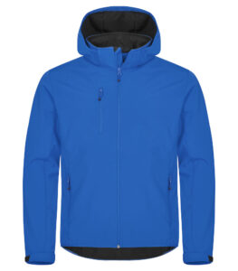 Classic Softshell Jacket Met Kap Kobalt