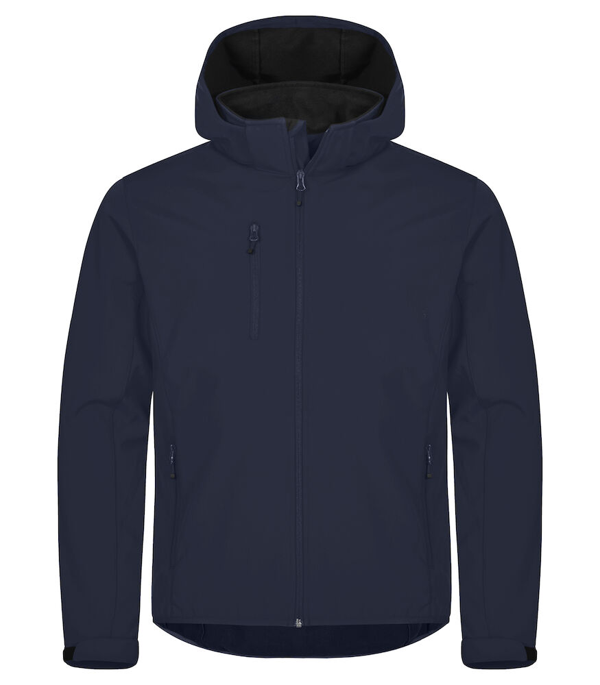 Classic Softshell Jacket Met Kap Dark Navy