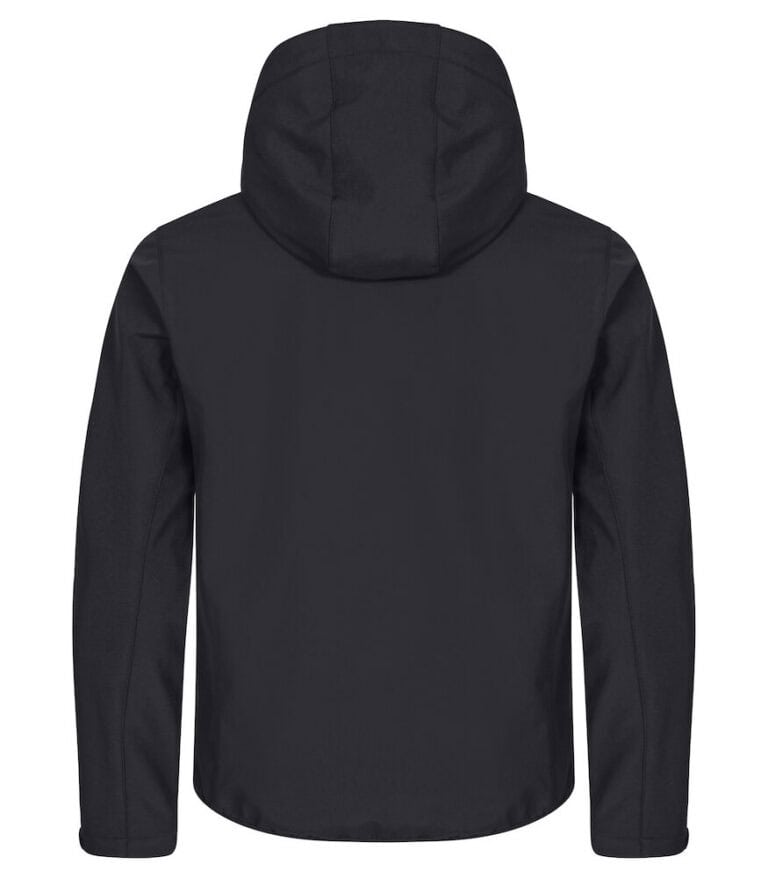 Classic Softshell Jacket Met Kap Zwart