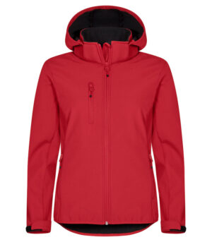 Classic Softshell Jacket Met Kap Ladies Rood