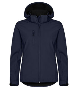 Classic Softshell Jacket Met Kap Ladies Dark Navy