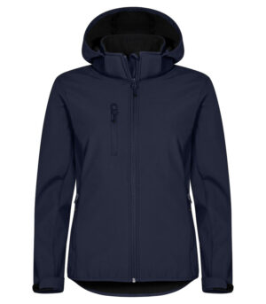 Classic Softshell Jacket Met Kap Ladies Dark Navy