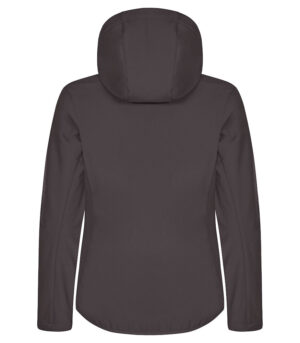 Classic Softshell Jacket Met Kap Ladies Donkergrijs