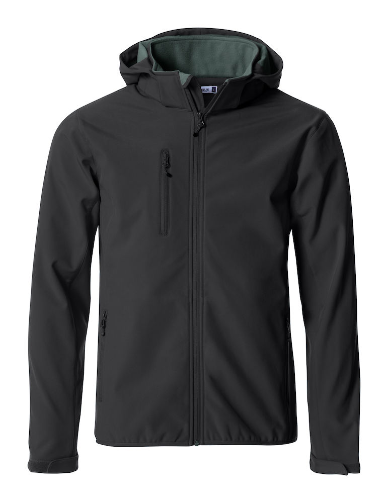 Basic Hoody Softshell zwart