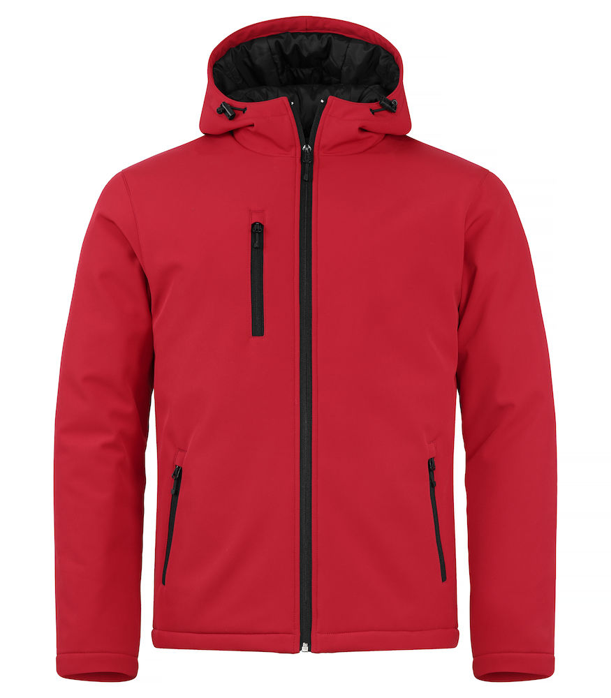 Padded Hoody Softshell rood