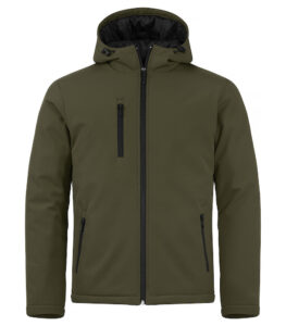 Padded Hoody Softshell mistgroen