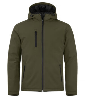 Padded Hoody Softshell mistgroen