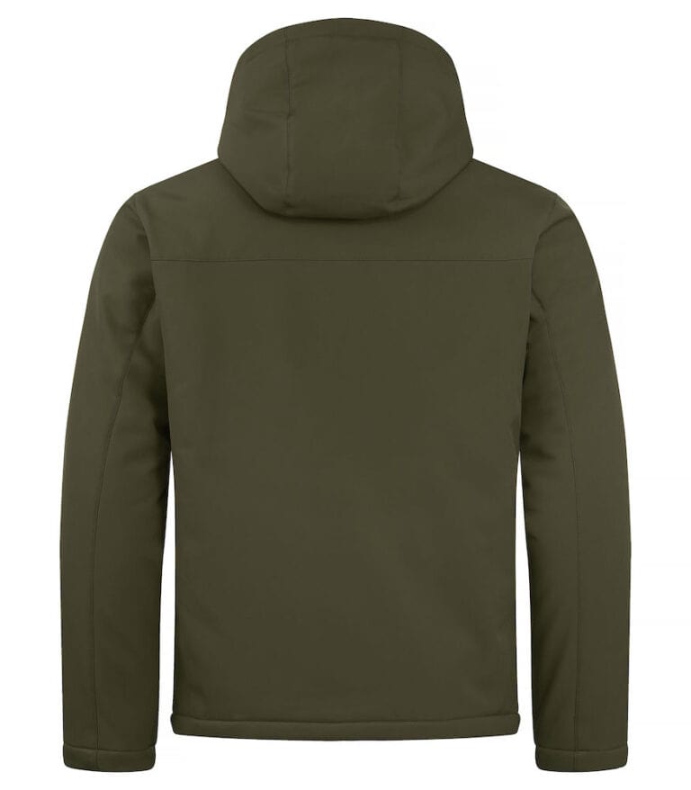 Padded Hoody Softshell mistgroen