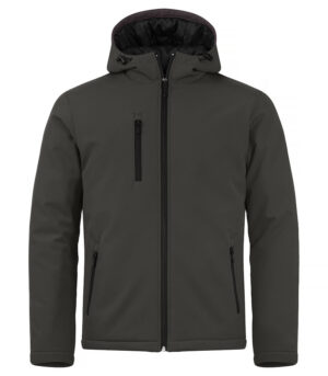 Padded Hoody Softshell donkergrijs