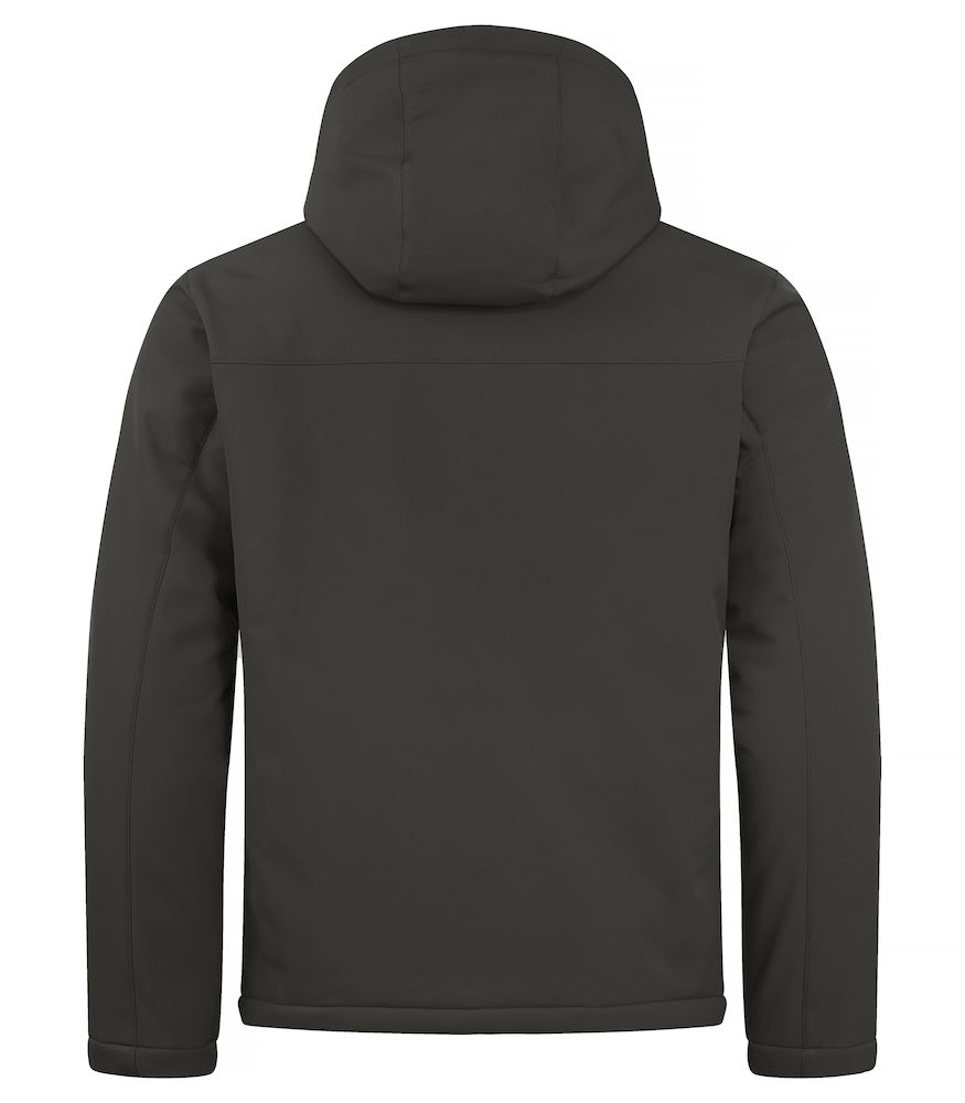 Padded Hoody Softshell donkergrijs