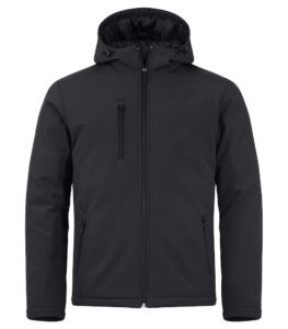 Padded Hoody Softshell zwart