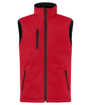 Padded Softshell Vest Bodywarmer Rood