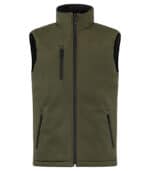 Padded Softshell Vest Bodywarmer Mistgroen