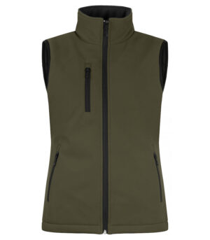 Padded Softshell Bodywarmer Lady Mistgroen