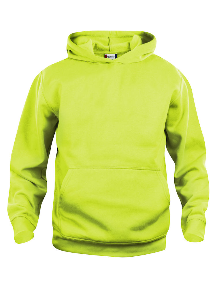 Basic Hoody Junior signaalgroen