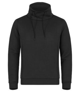 Hobart Sweatshirt Hoge Kraag Zwart