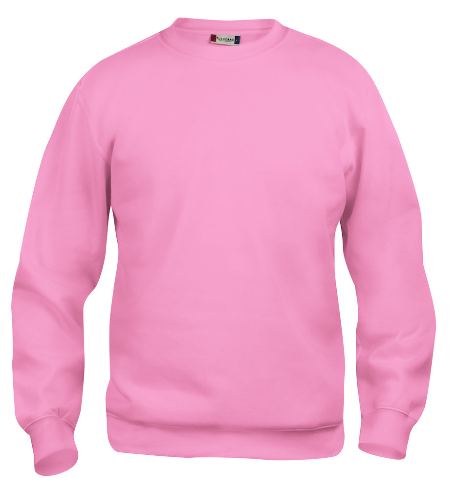 Basic Roundneck helder roze