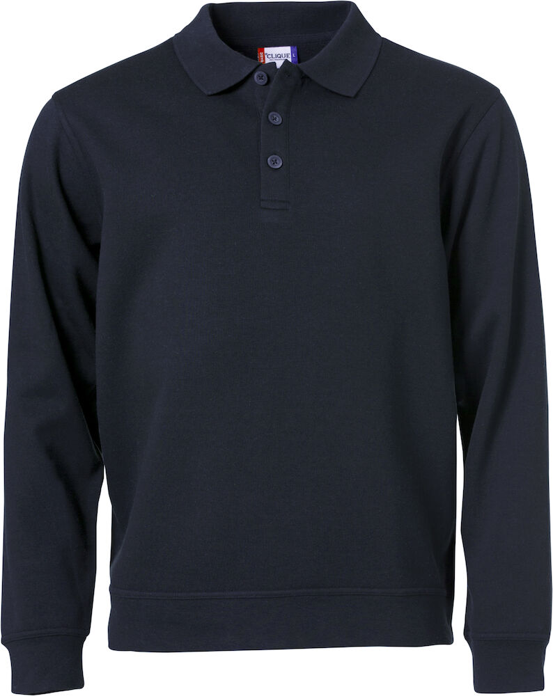 Basic Polo Sweater dark navy