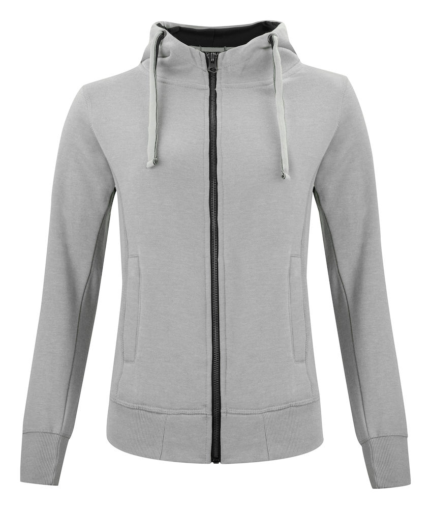 Classic Hoody Full Zip Ladies grijsmelange