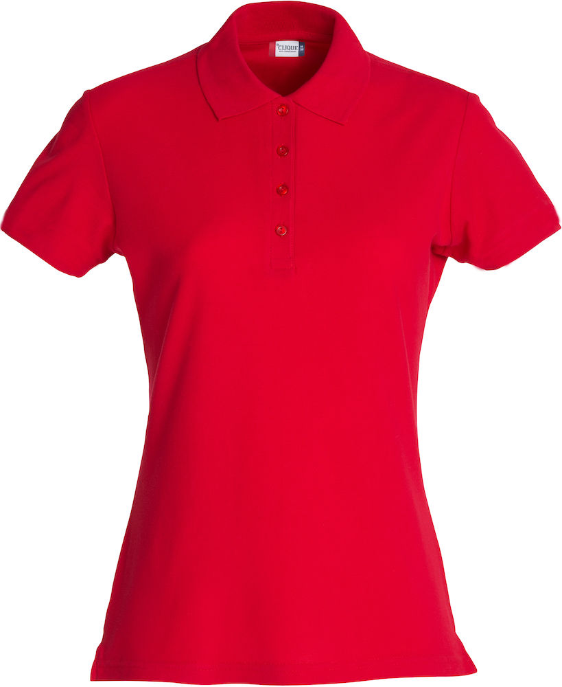 Basic Polo Ladies rood