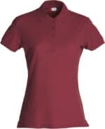 Basic Polo Ladies bordeaux