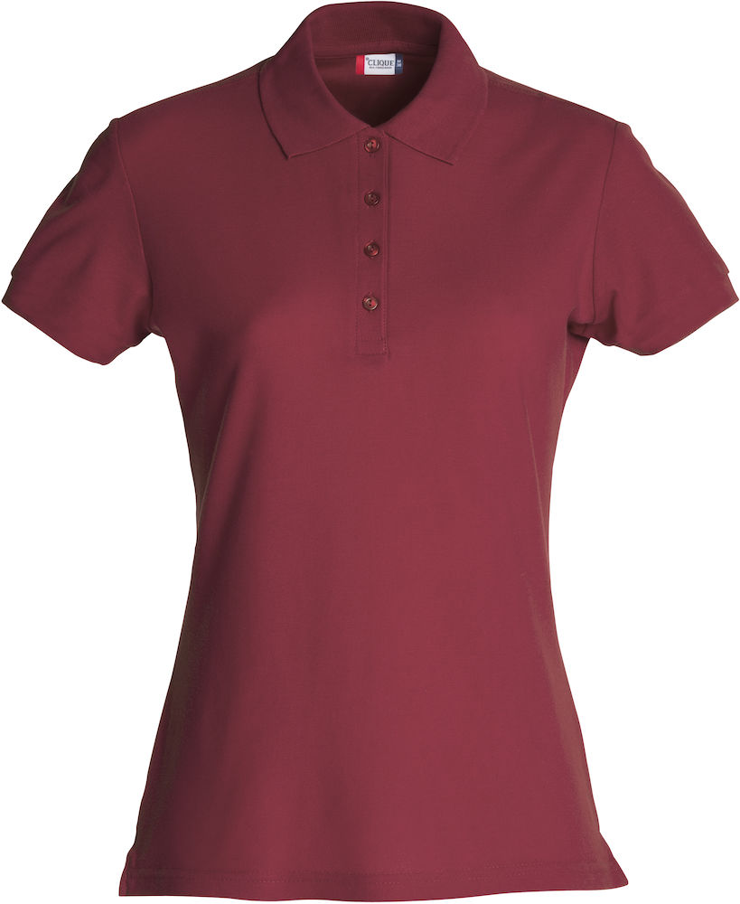 Basic Polo Ladies bordeaux