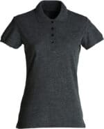 Basic Polo Ladies antraciet melange