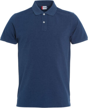 Stretch Premium Polo blauwmelange