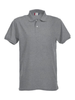 Stretch Premium Polo grijsmelange