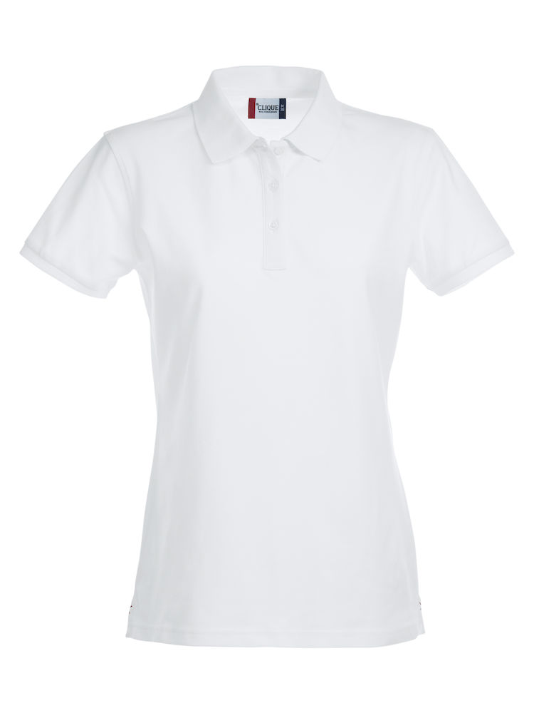 Stretch Premium Polo Ladies wit