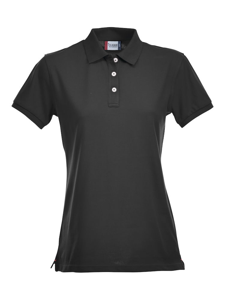 Stretch Premium Polo Ladies zwart