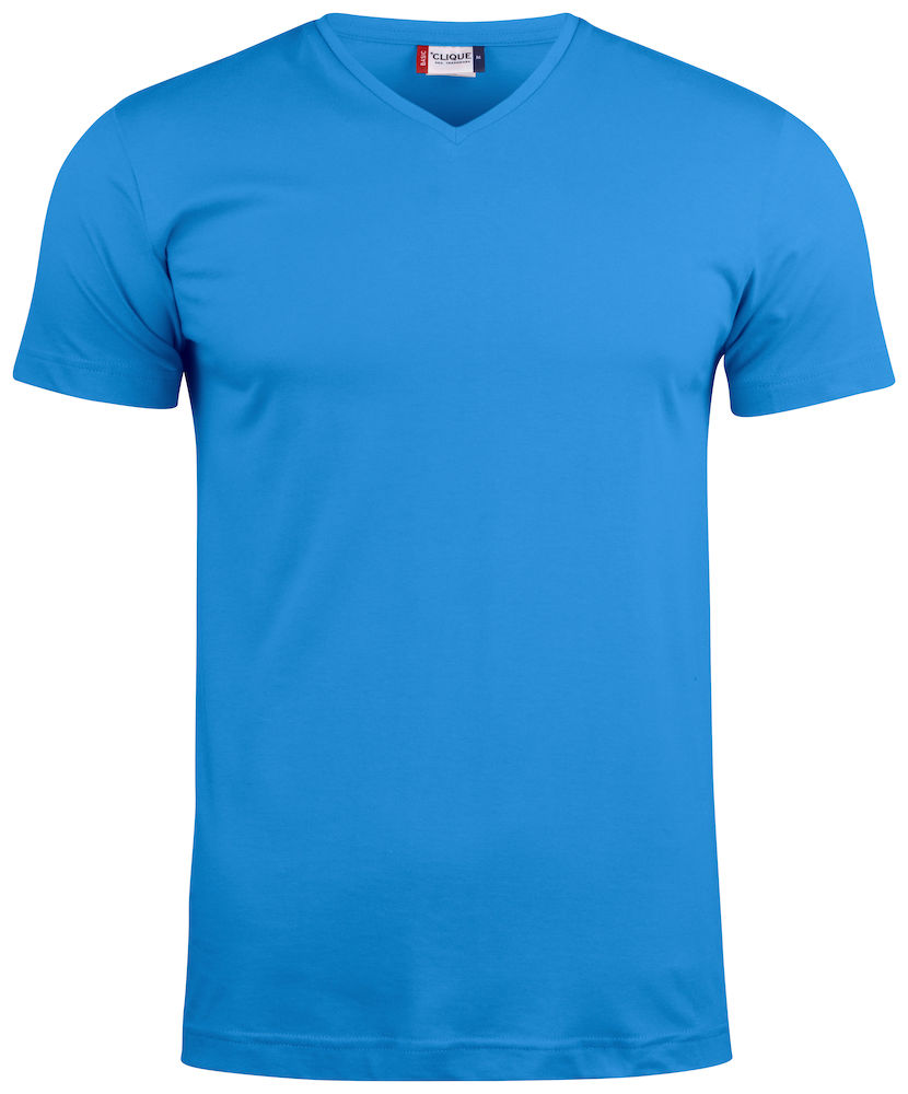 Clique Basic-T V-neck kobalt