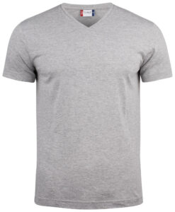 Clique Basic-T V-neck grijsmelange